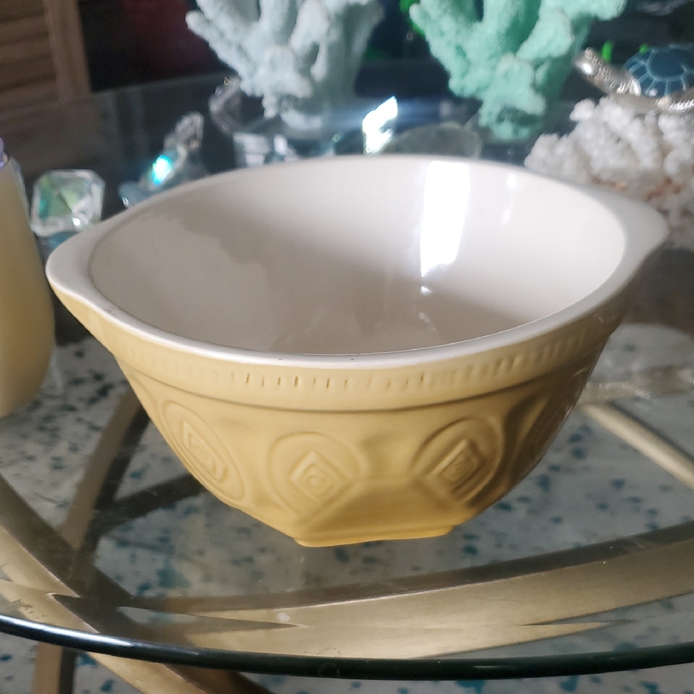 Yellow Ceramic Bowl  8"